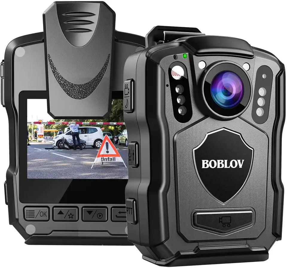 Bodycam con visión nocturna IR, M5, 64GB, GPS, 2K, 1440P, IP67, 170 °