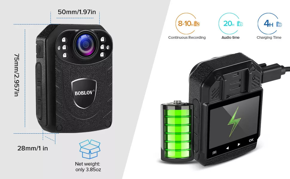 Bodycam Boblov KJ21 Pro IR Visión nocturna