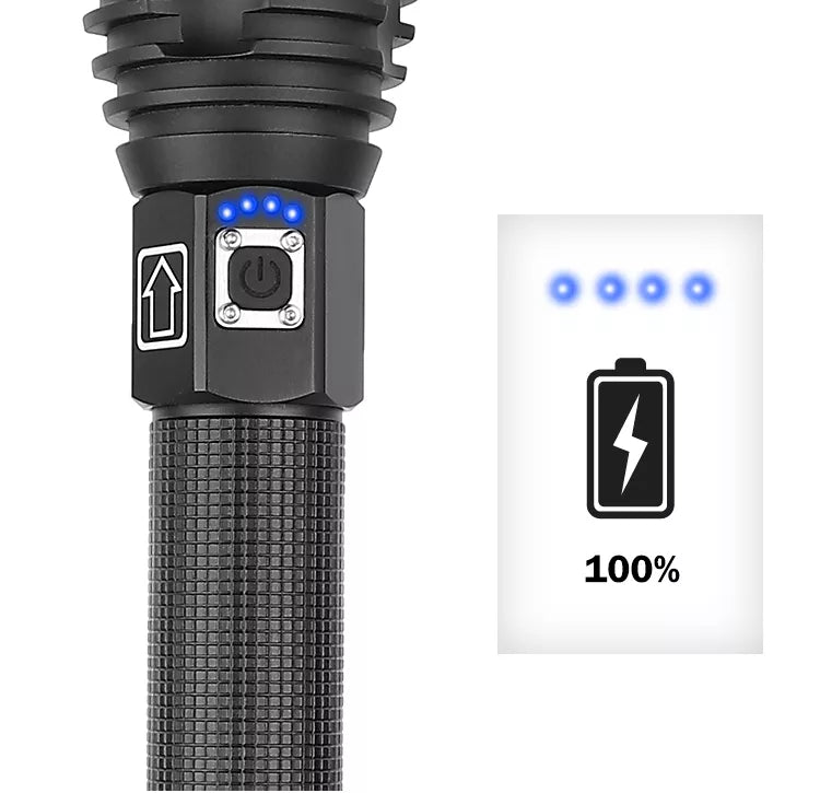 Linterna Led Recargable, 2000 lúmenes