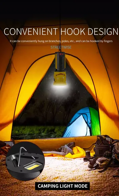 Lámpara Led de 2800 lúmenes, recargable, impermeable.