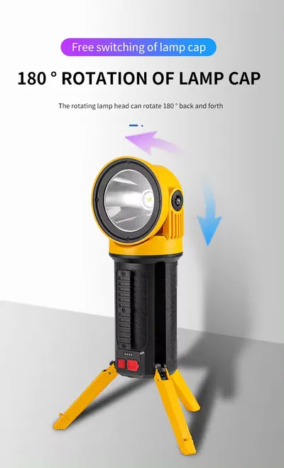 Lámpara Led de 2800 lúmenes, recargable, impermeable.
