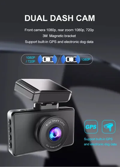 Cámara de vehículo Full HD 1080P, WiFi, GPS, Dvr.