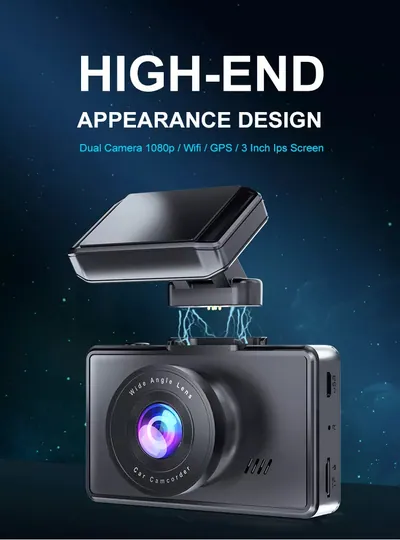 Cámara de vehículo Full HD 1080P, WiFi, GPS, Dvr.