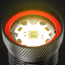 Linterna LED Recargable de 30w con carga USB, 1500 lumines