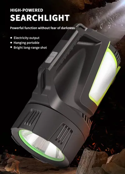 Foco Portatil de 2400mAh, impermeable, USB.