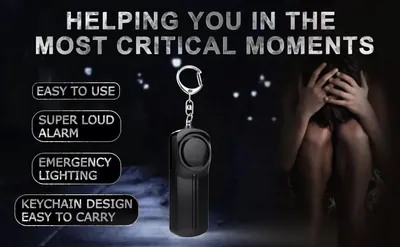 Dispositivo de alarma de autodefensa 130Db, llavero led, linterna, alarma personal