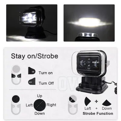 Foco LED Busca Caminos con control remoto inalámbrico