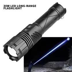 Linterna LED Recargable, 30W, 2000 lúmenes, recargable